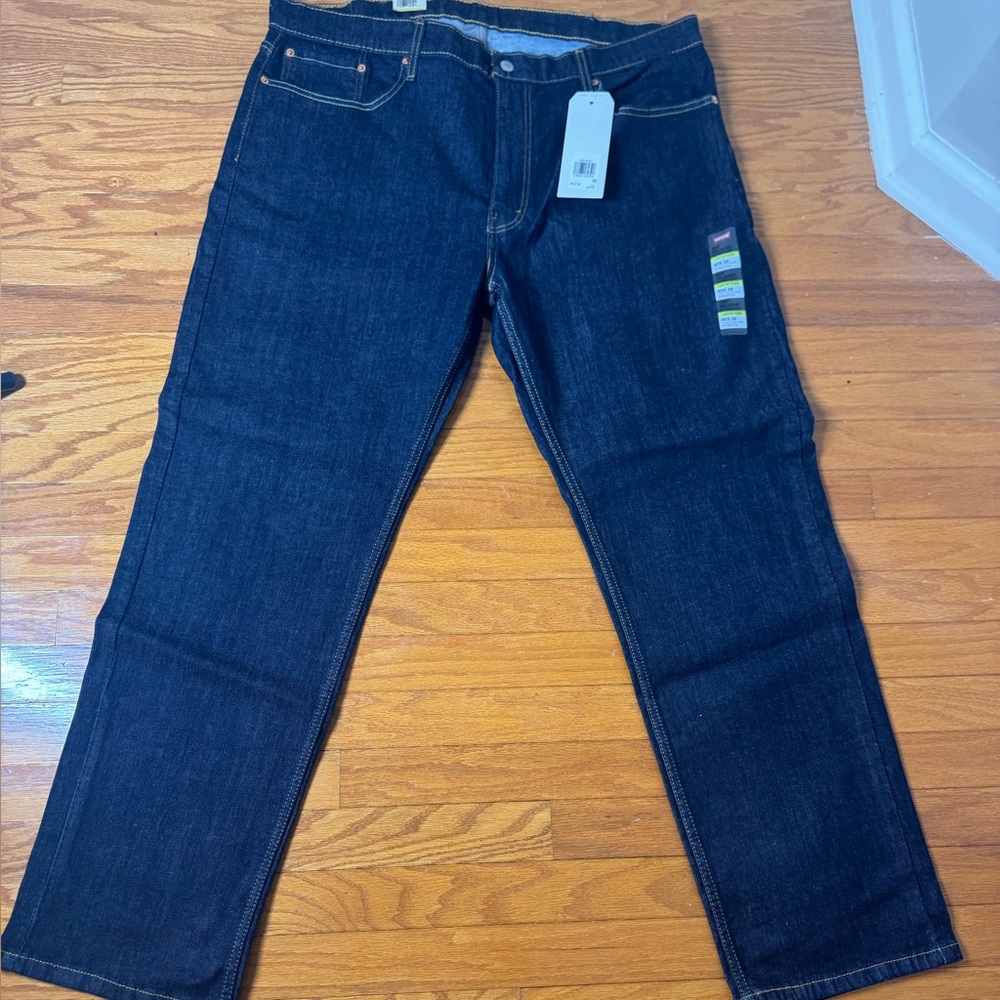 NWT Levi’s 559 Relaxed Straight stretch Dark Blue Jeans 40x32 - Picture 3 of 8